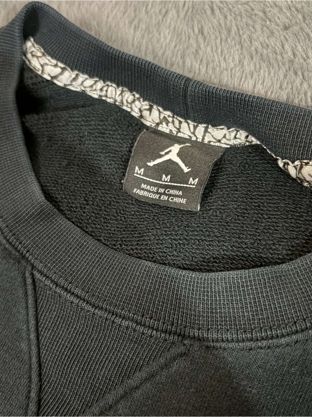 Jordan Black Sweatshirt with Red Jumpman Logo